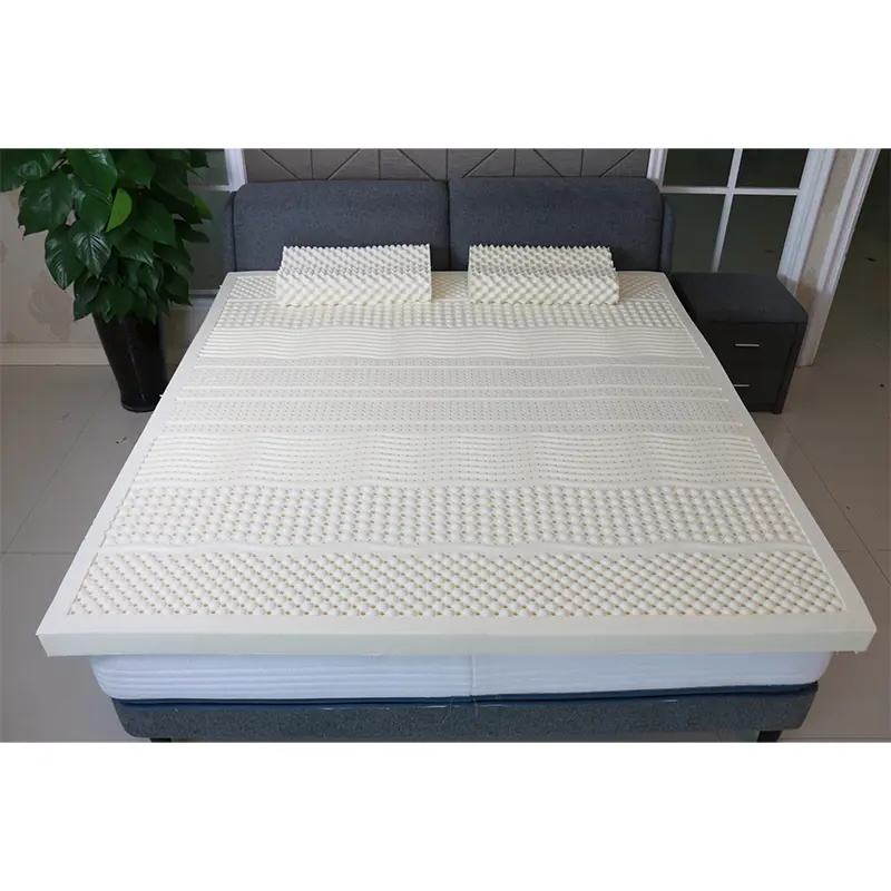 7-sòn còmhnard latex branndaidh mattress toprer airson cadal